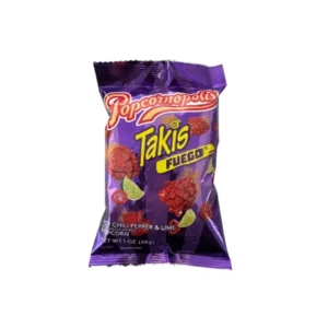 Takis Fuego Popcorn – Chili és Lime Ízű Pattogtatott Kukorica (28g)