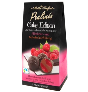 Maître Truffout Cake Edition – Málnás és étcsokoládés töltött pralinék (148g)