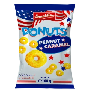 Karamellás-mogyorós fánk alakú snack (100g)