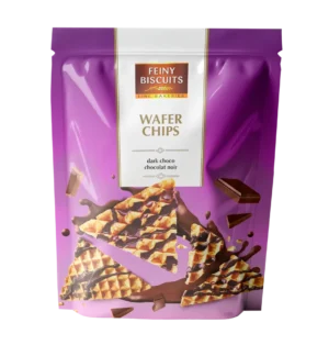 Étcsokoládéval csurgatott ropogós ostyachips (70g)