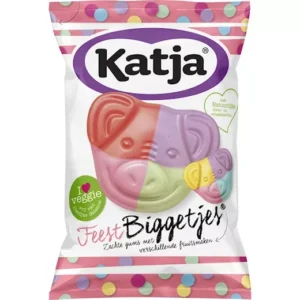 Katja Feest Biggetjes – Színes gyümölcsös vegán gumicukorválogatás(250g)