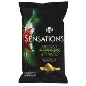 Lay's Sensations – Mexikói chilis és krémes tejfölös prémium burgonyachips (150g)