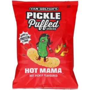 Van Holten's Pickle Puffed Snacks Hot Mama – Csípős-kovászos uborka ízű ropogós kukoricachips (90g)