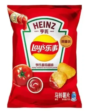 Lay's x Heinz Tomato Ketchup – Ketchup ízű ropogós burgonyachips (70g)