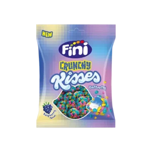 Fini Crunchy Kisses Butterfly - Málna ízű, roppanós gumicukor (75g)