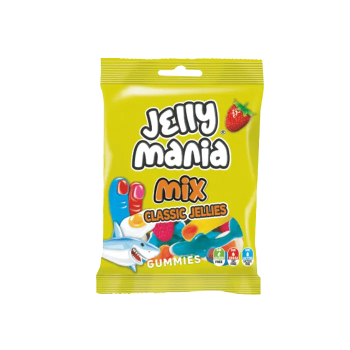 Jelly Mania – Vegyes, klasszikus gumicukor válogatás (100g)
