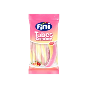 Fini Tubes Joghurtos Eper-Banán Gumicukor Szálak (80g)